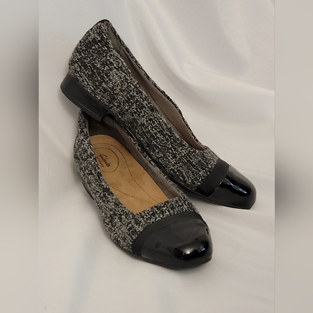 Clark's Artisan Keesha Rosa Tweed Flats Size 7.5M - Picture 3 of 12